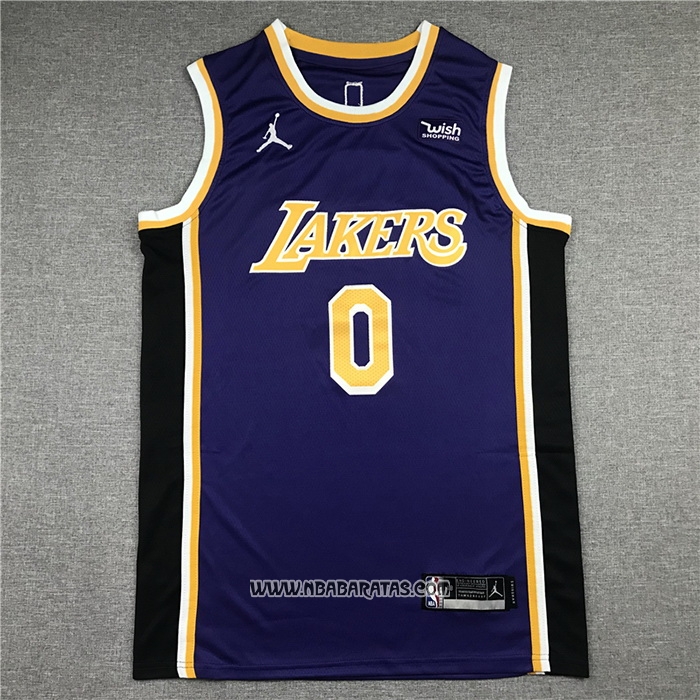 Camiseta Los Angeles Lakers Russell Westbrook #0 Statement 2021-22 Violeta